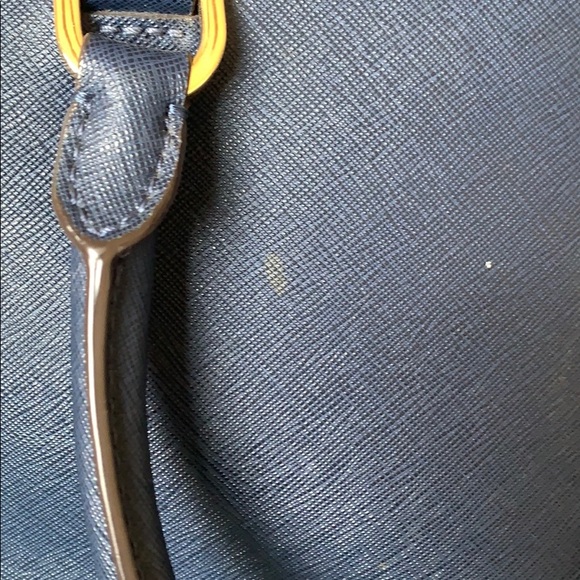 Michael Kors Emmy large Saffiano dome satchel navy - Picture 7 of 8